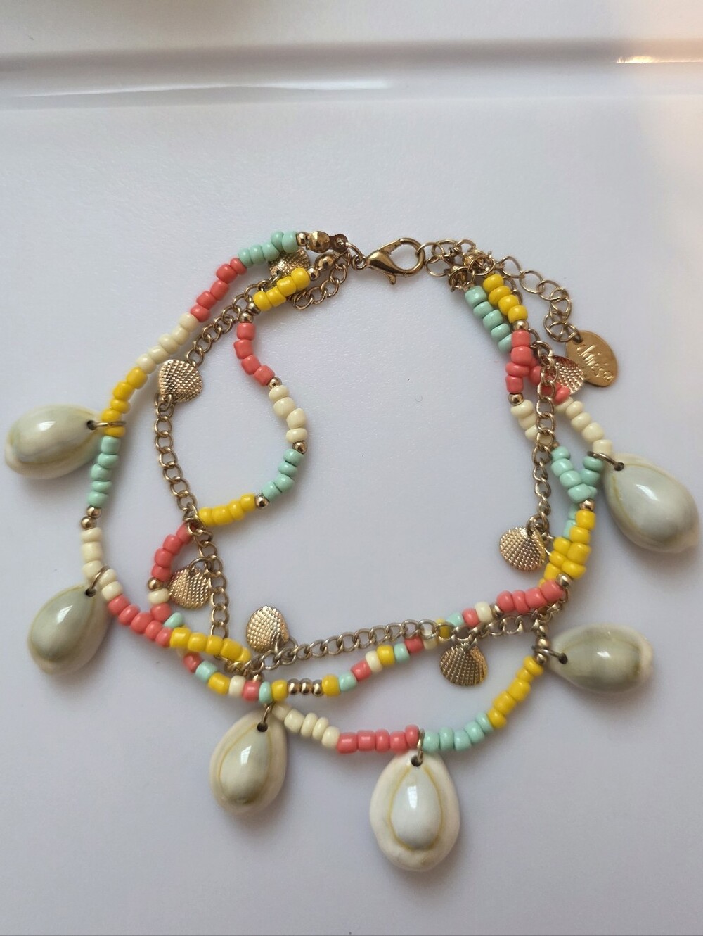 Claire's Beaded Shell Charm Bracelet